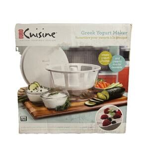 Euro Cuisine Greek Yogurt Maker with Ultra Fine Mesh Strainer Basket BPA Free